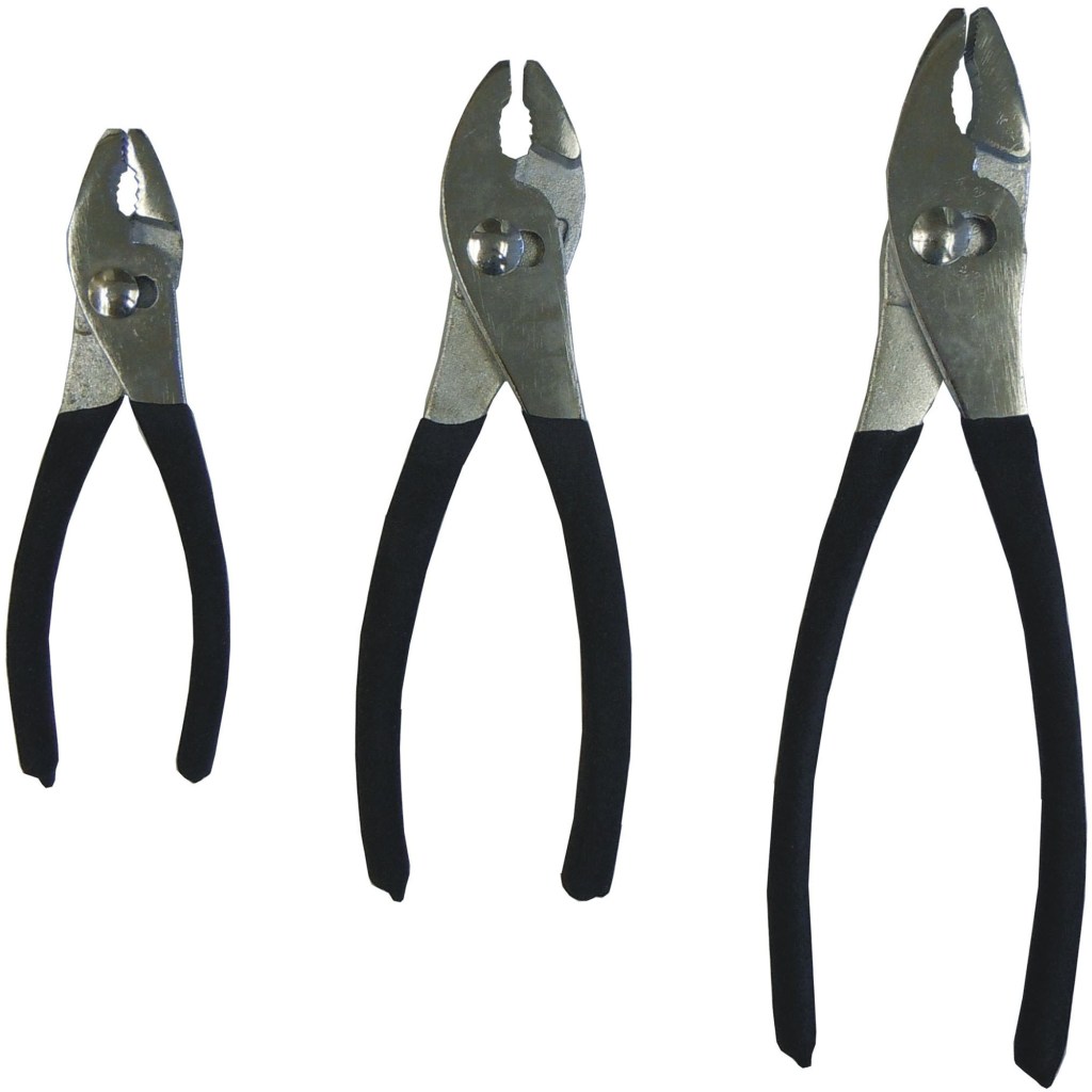 3 PC. SLIP JOINT PLIER SET, MATTE FOAM GRIPS, 6"-8"-10", INDIA
