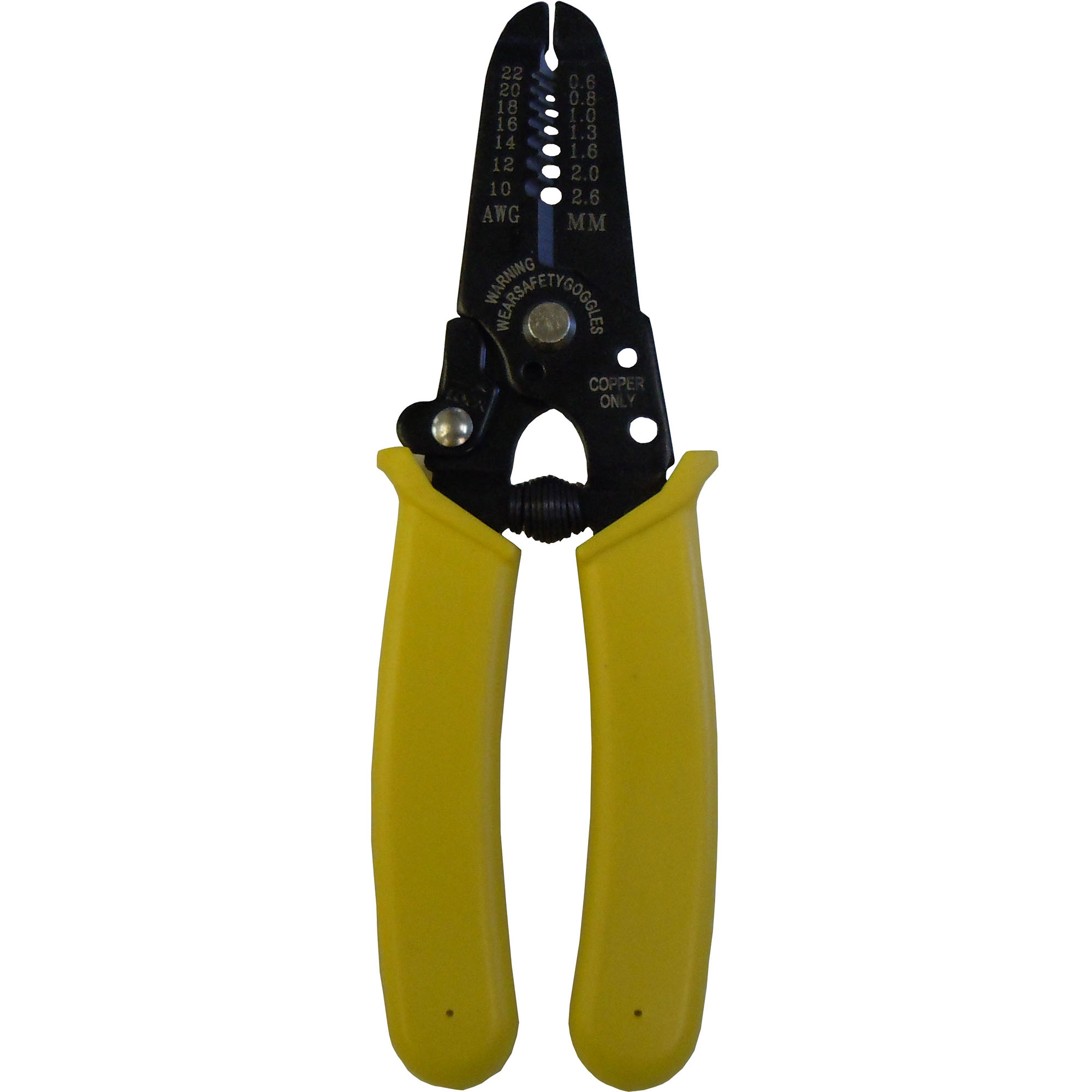 6.5" HEAVY DUTY WIRE STRIPPER, YELLOW GRIP