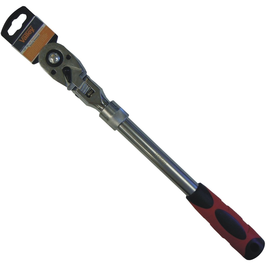 RATCHET HANDLE, 1/2" DR., TELESCOPIC HANDLE WITH FLEX HEAD