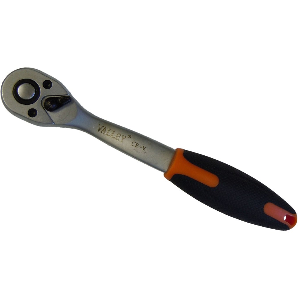 RATCHET HANDLE, 3/8" DR., ERGONOMIC WITH GRIP (72T)