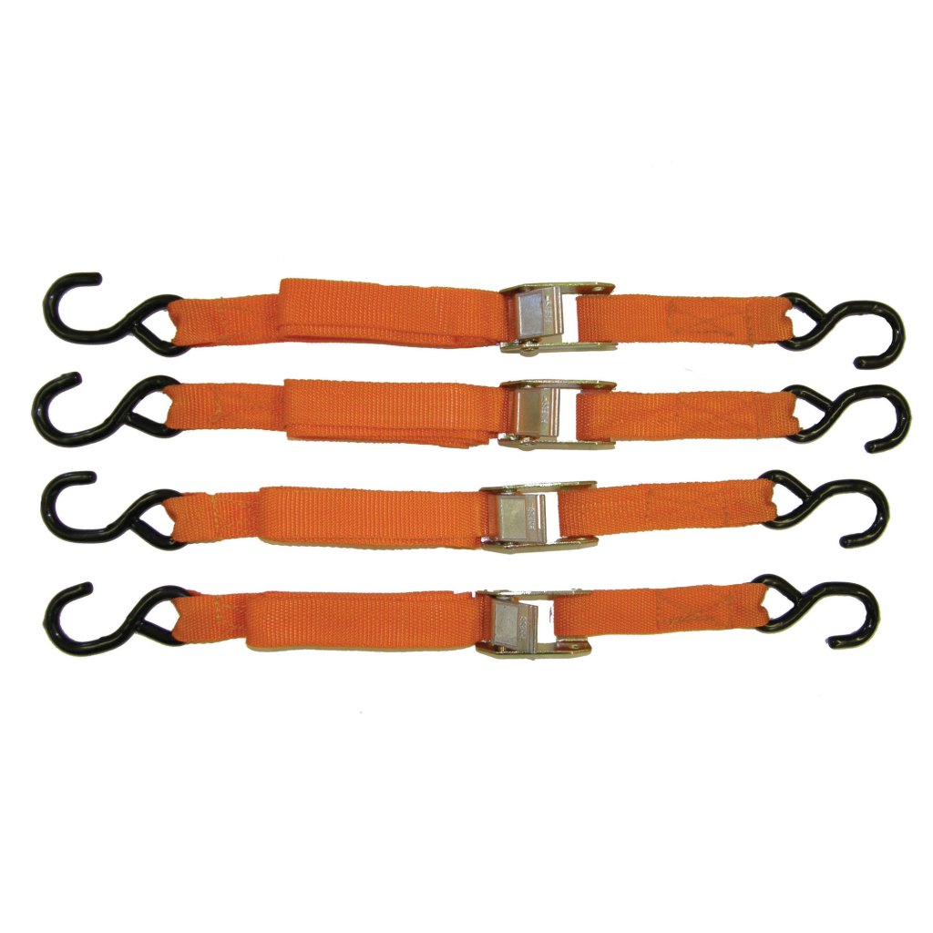 4 PC. 1" X 6 FT. BUCKLE TIE DOWN SET