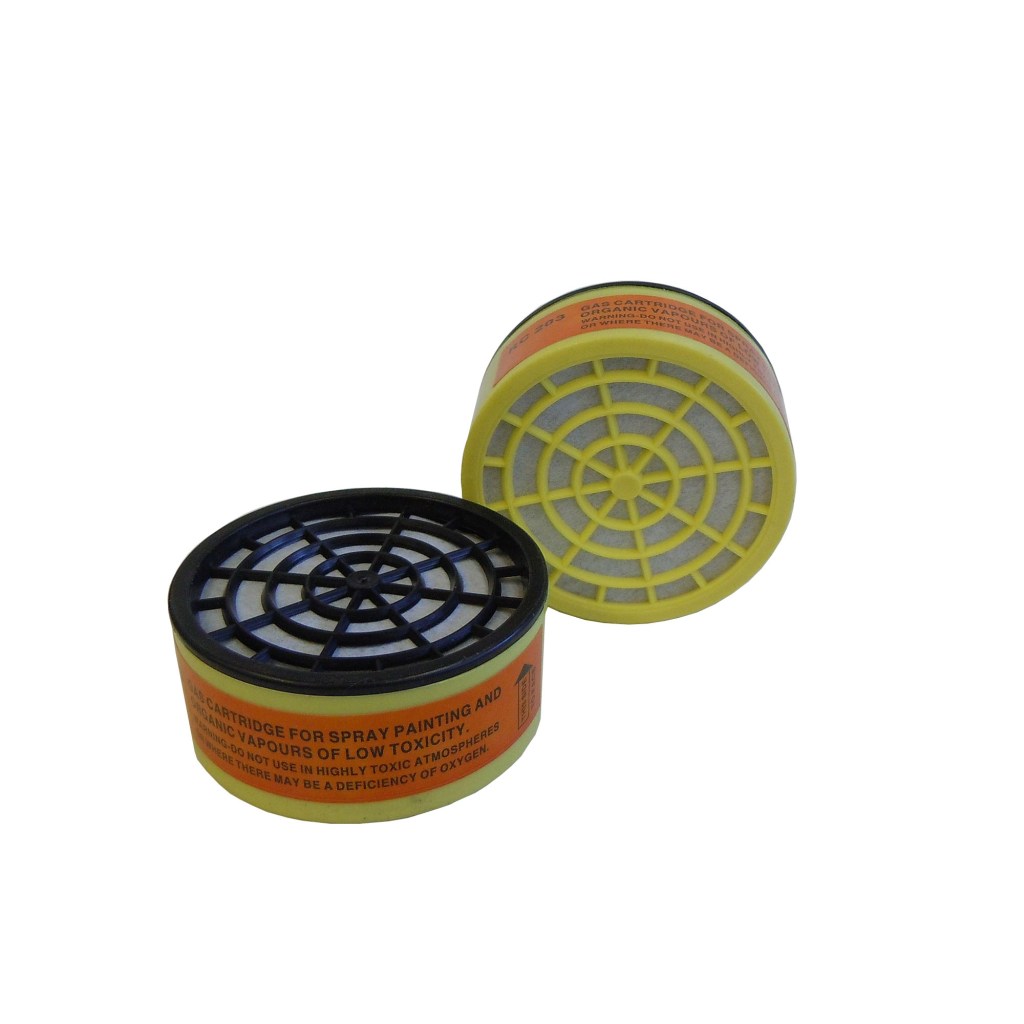 2 PC. RESPIRATOR CARTRIDGE SET, ORGANIC GASES