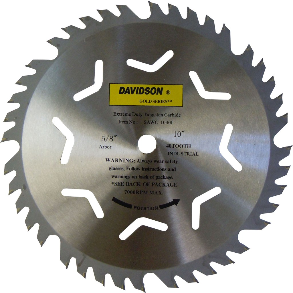 10"X40T C-3 CARBIDE CIRCULAR SAW BLADE (GOLD SERIES)