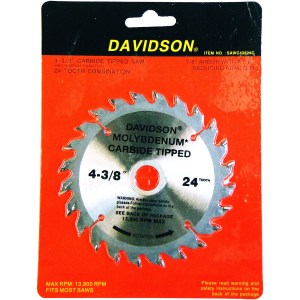 4-3/8"X24T M-2 CARBIDE CIRCULAR SAW BLADE 7/8" - 5/8" ARBOR