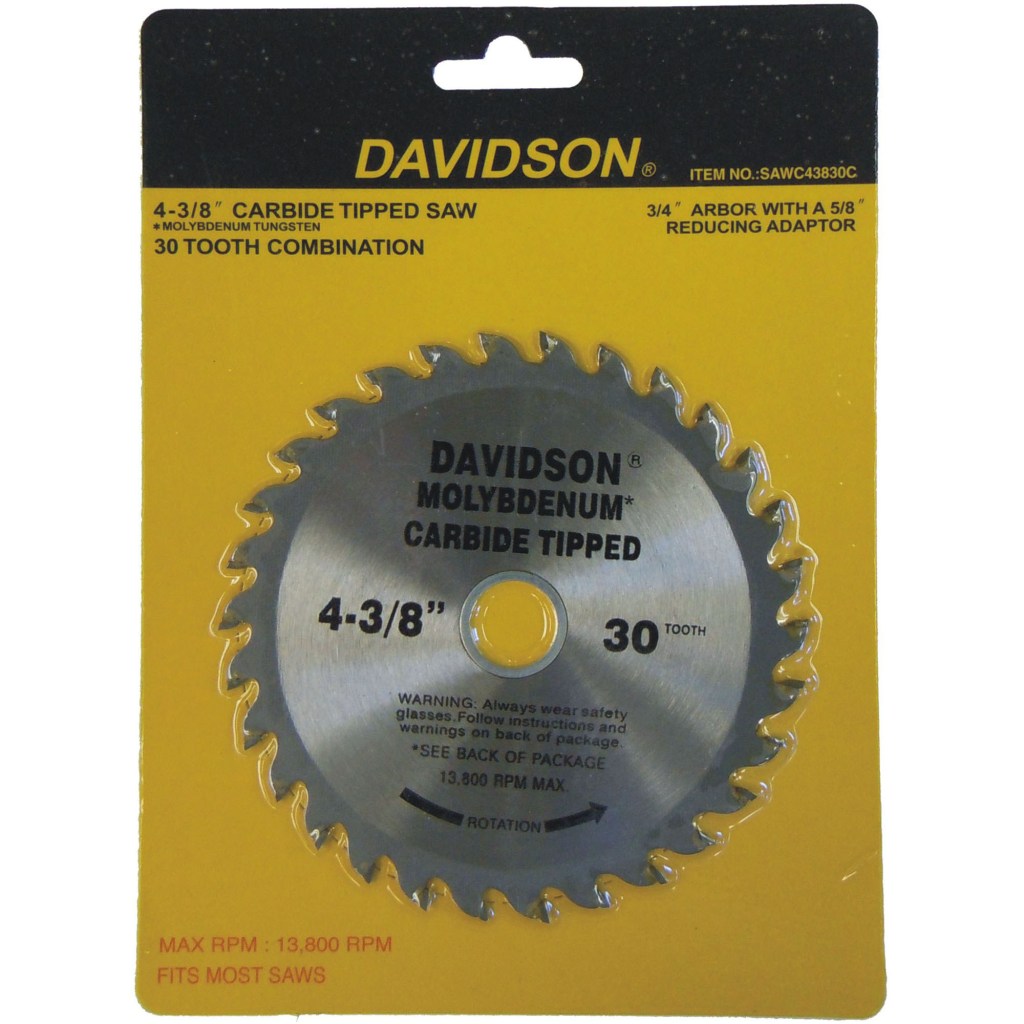 4-3/8"X30T M-2 CARBIDE CIRCULAR SAW BLADE 3/4" - 5/8" ARBOR