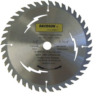 7.25"X40T C-3 CARBIDE CIRCULAR SAW BLADE (GOLD SERIES)