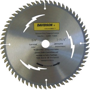 7.25"X60T C-3 CARBIDE CIRCULAR SAW BLADE (GOLD SERIES)