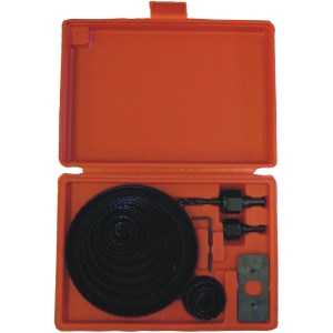 16 PC. HOLE SAW KIT, PVC BOX (3/4"-5"/1" DEPTH)