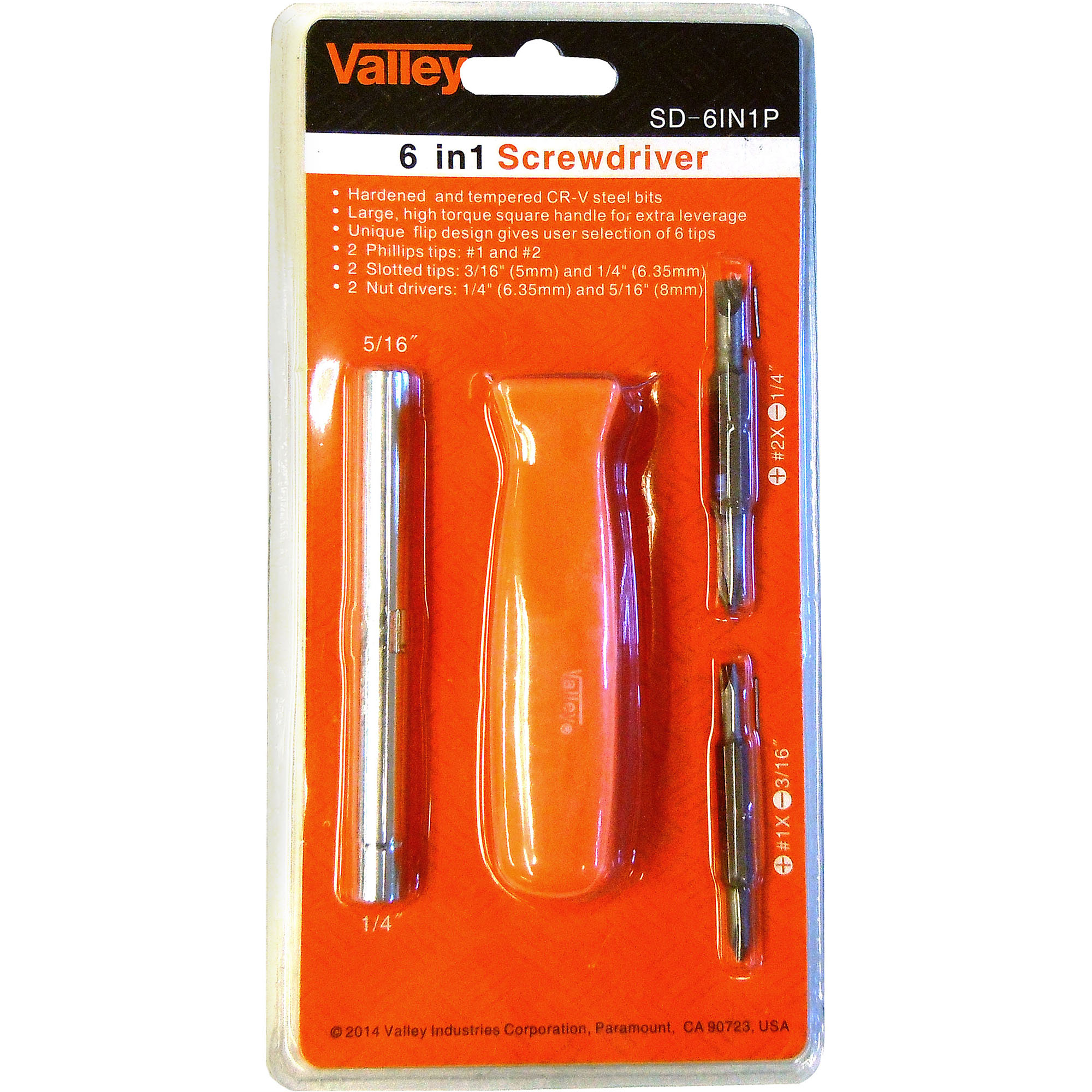 6-IN-1 SCREWDRIVER, FLIP, SQUARE HANDLE, PRO-SERIES™