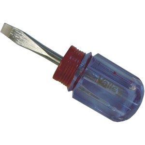 1.5" X 1/4" FLAT SCREWDRIVER, CLEAR ACETATE HDL.