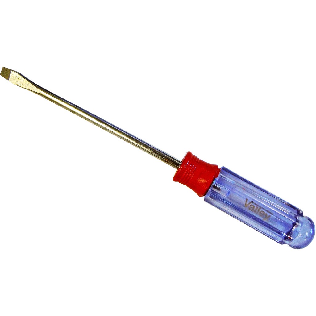 5" X 1/4" FLAT SCREWDRIVER, CLEAR ACETATE HDL., CR-V SHAFT