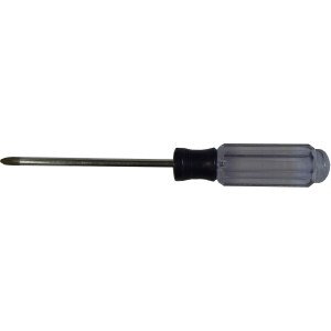 4" X #1 PHILLIPS SCREWDRIVER, CLEAR ACETATE HDL., CR-V SHAFT