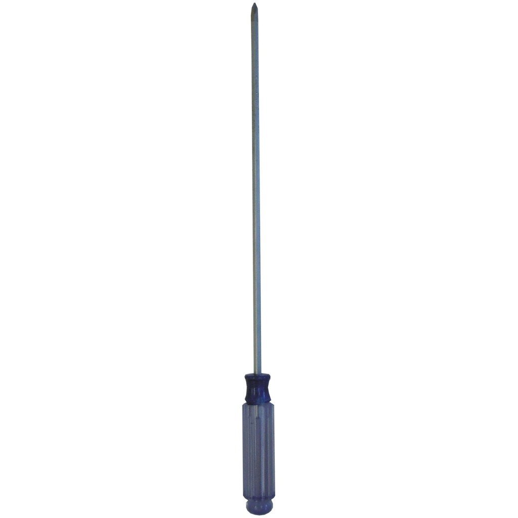 12" X #2 PHILLIPS SCREWDRIVER, CLEAR ACETATE HDL., CR-V SHAFT