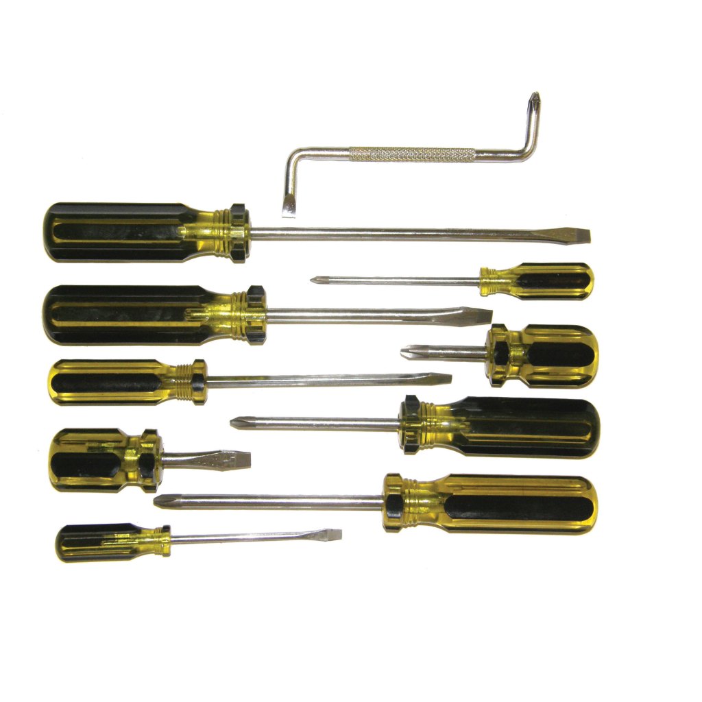 10 PC. SCREWDRIVER SET, ACETATE GRIPS, CR-V, USA, PRO-SERIES™