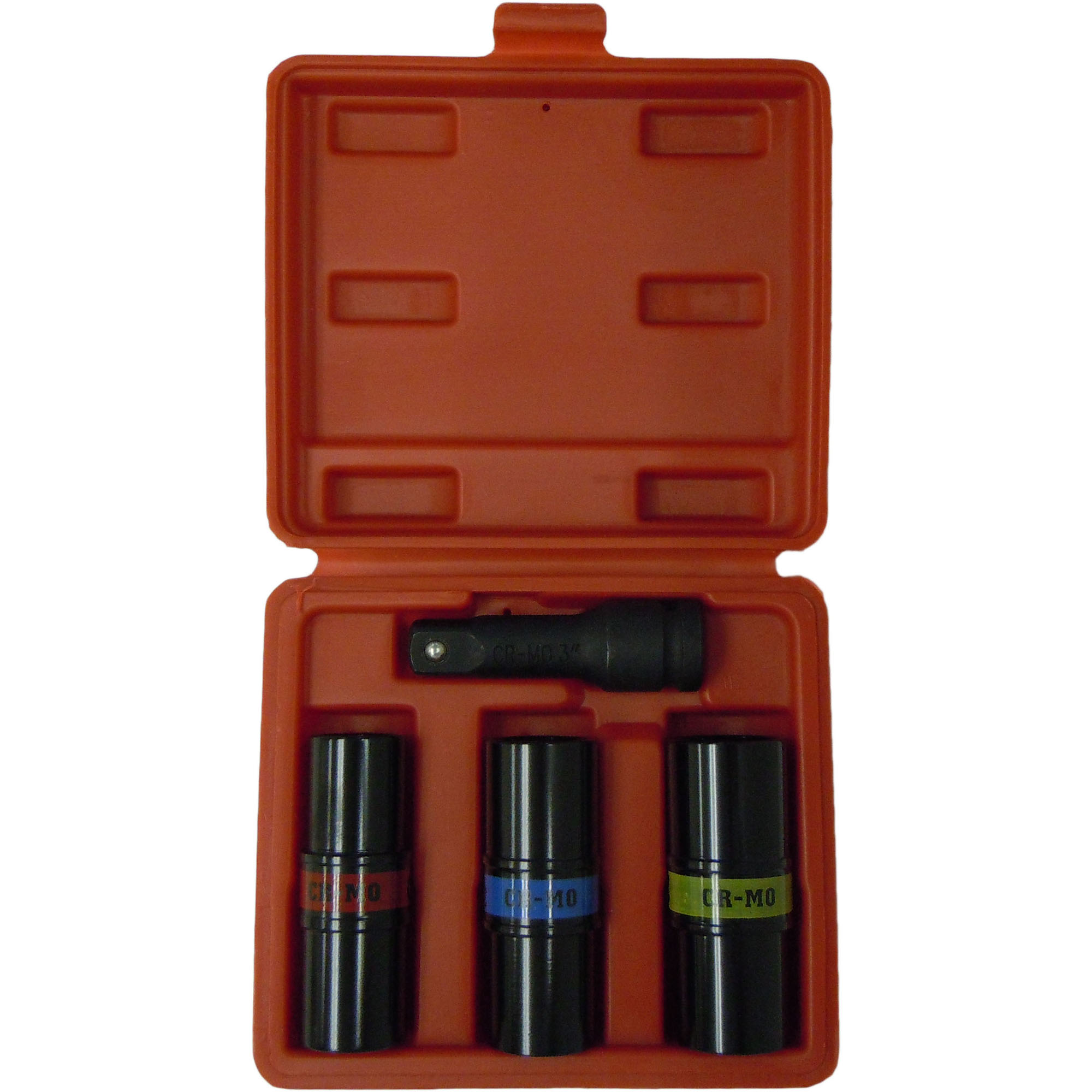 4 PC. 1/2" DR. FLIP IMPACT SOCKET SET WITH PVC BOX