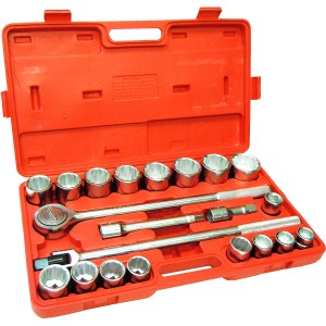 21 PC. 3/4" DR. SOCKET SET, CR-V, BLOW-MOLD CASE (MM)