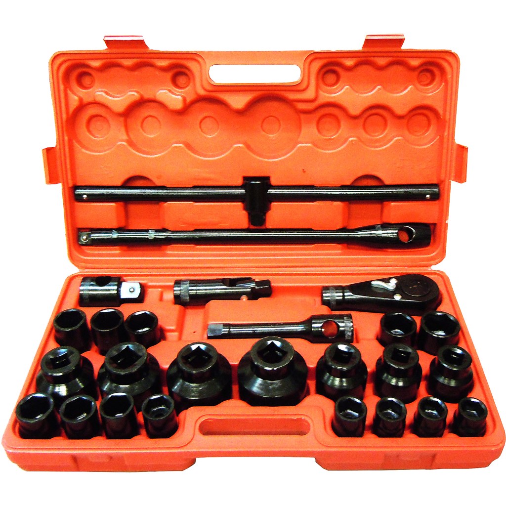 26 PC. 3/4" & 1" DR. SOCKET SET, CR-V, BLOW-MOLD CASE (SAE)