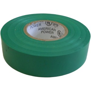 10 PC. 3/4" X 60 FT. ELECTRICAL TAPE, GREEN (UL)