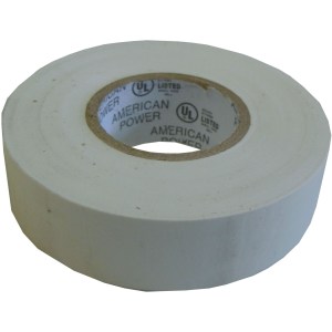10 PC. 3/4" X 60 FT. ELECTRICAL TAPE, WHITE (UL)
