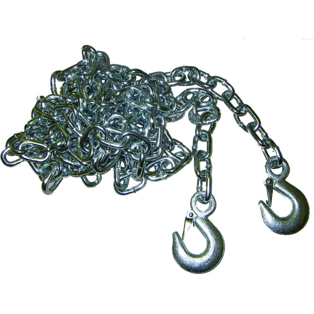 5/16" X 14 FT. TOW CHAIN, 3/8" CLEVIS GRAB HOOKS, GRADE 30