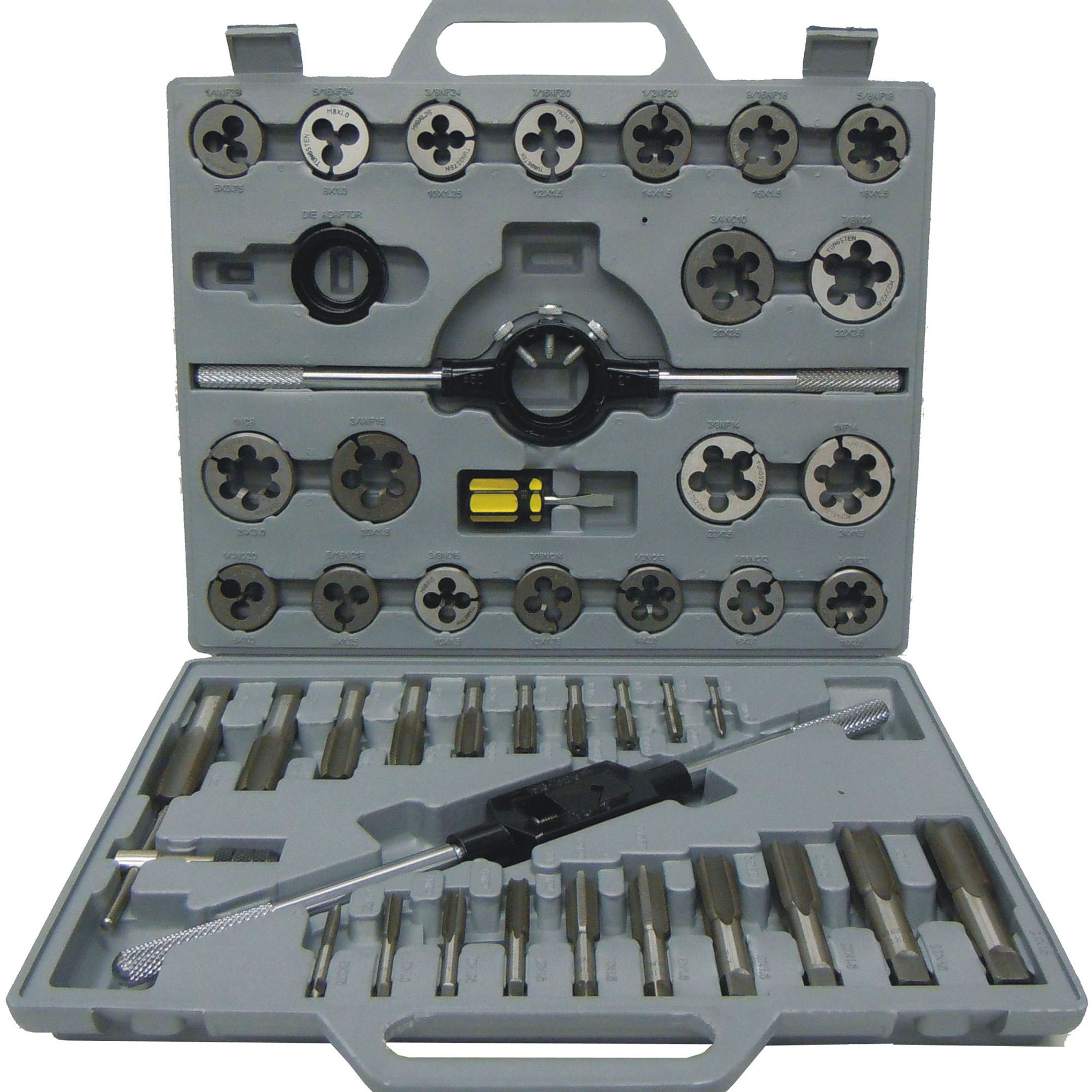 45 PC. TAP AND DIE SET, TUNGSTEN STEEL (MM)