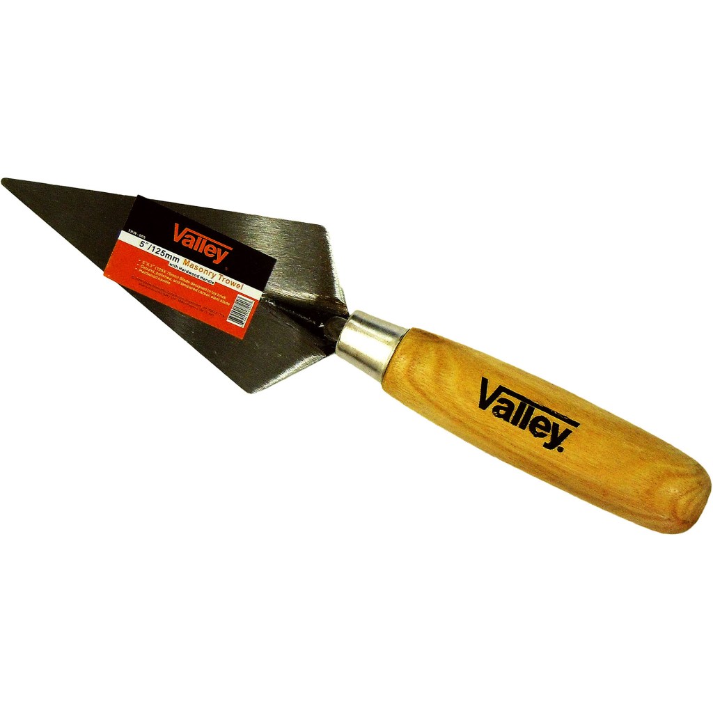 5"X3" MASONRY TROWEL, WOOD HANDLE