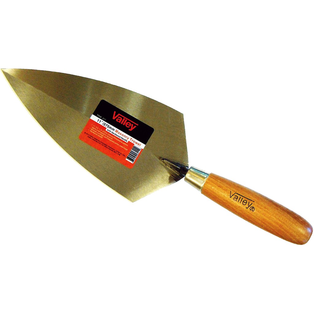 11"X5-1/8" MASONRY TROWEL, LONDON PATTERN, WOOD HANDLE