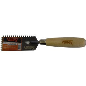5" X 2" V-NOTCHED MARGIN TROWEL, WOOD HANDLE