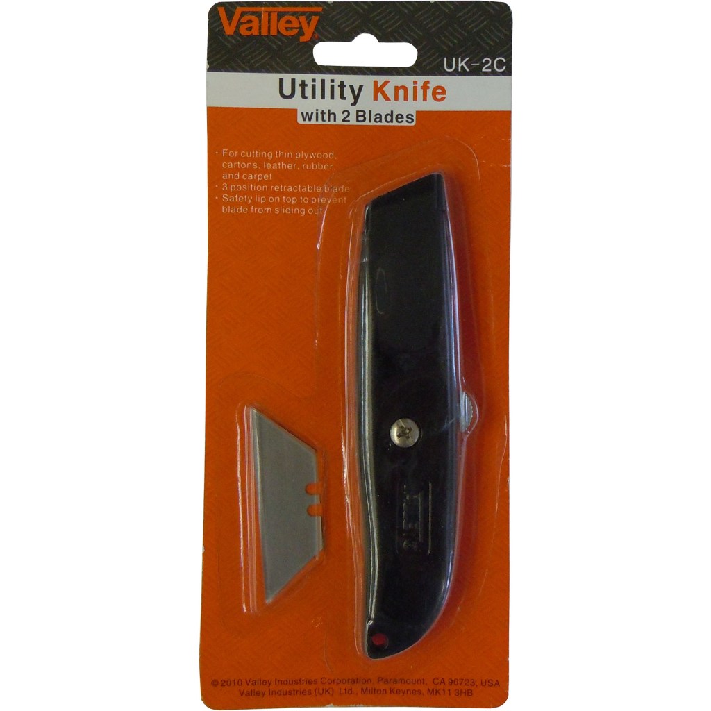 RETRACTABLE UTILITY KNIFE, 2 BLADE