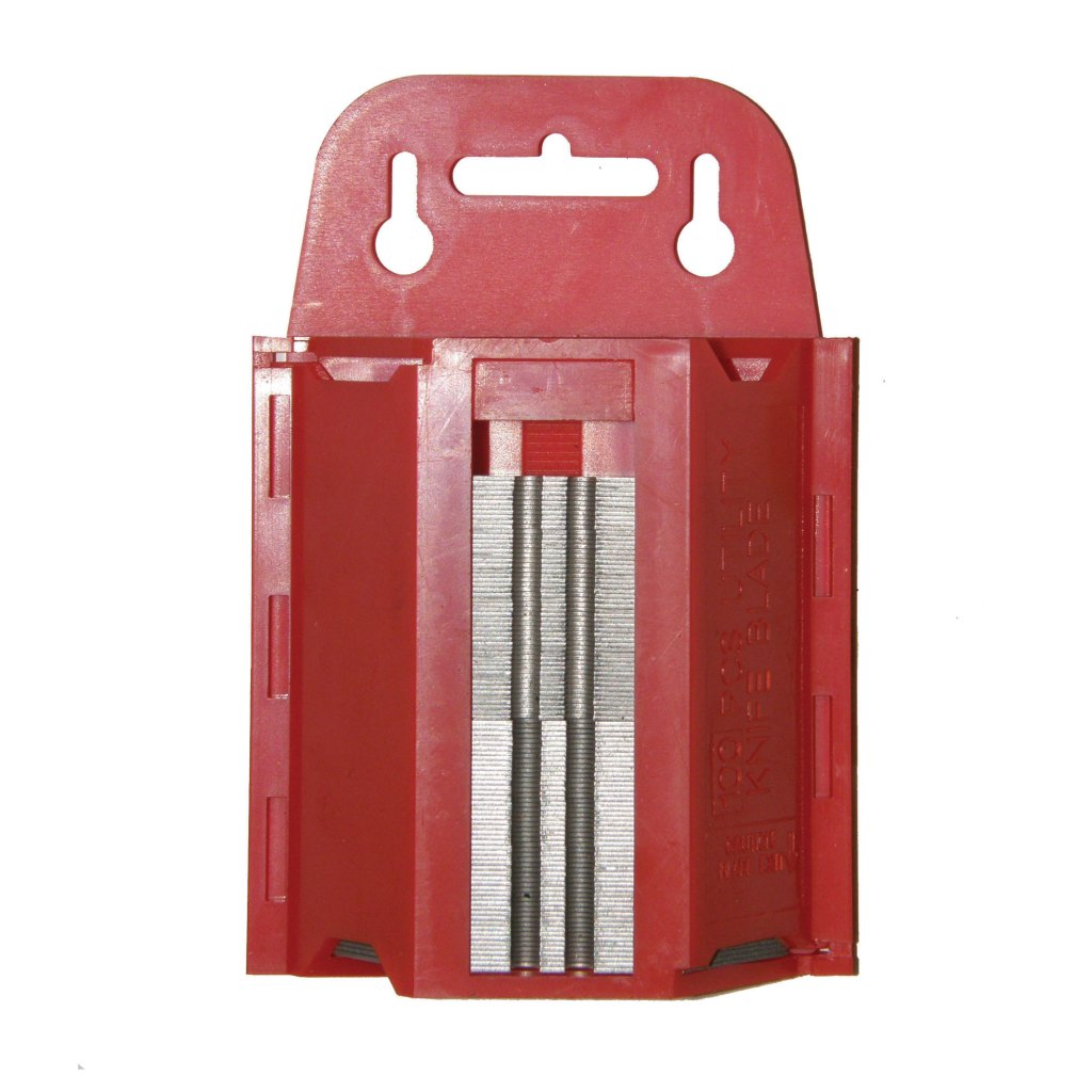 100 PC. UTILITY KNIFE BLADES WITH DISPENSER