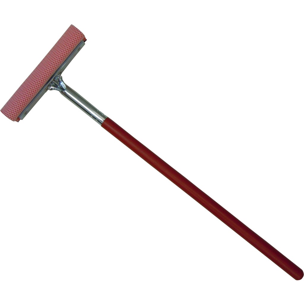 8" WINDOW CLEANER/SQUEEGEE, 20" WOOD HANDLE, TAIWAN