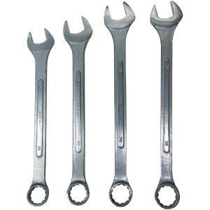 4 PC. MINI JUMBO COMBO. WRENCH SET, CR-V, RAISED PANEL, 30 - 36 MM.