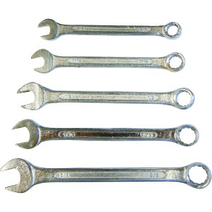 5 PC. COMBINATION WRENCH SET, 3/8" - 5/8", INDIA