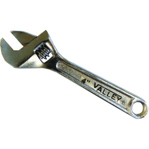 4" ADJUSTABLE WRENCH, CR-V, FORGED