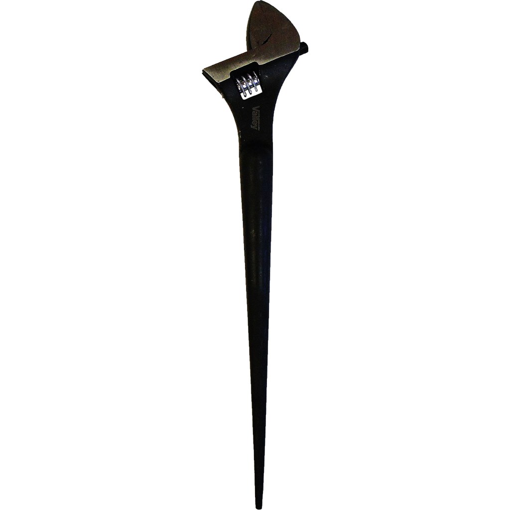 16" ADJUSTBLE SPUD WRENCH CR-V, FORGED, BLACK