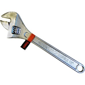 18" ADJUSTABLE WRENCH, CR-V, FORGED