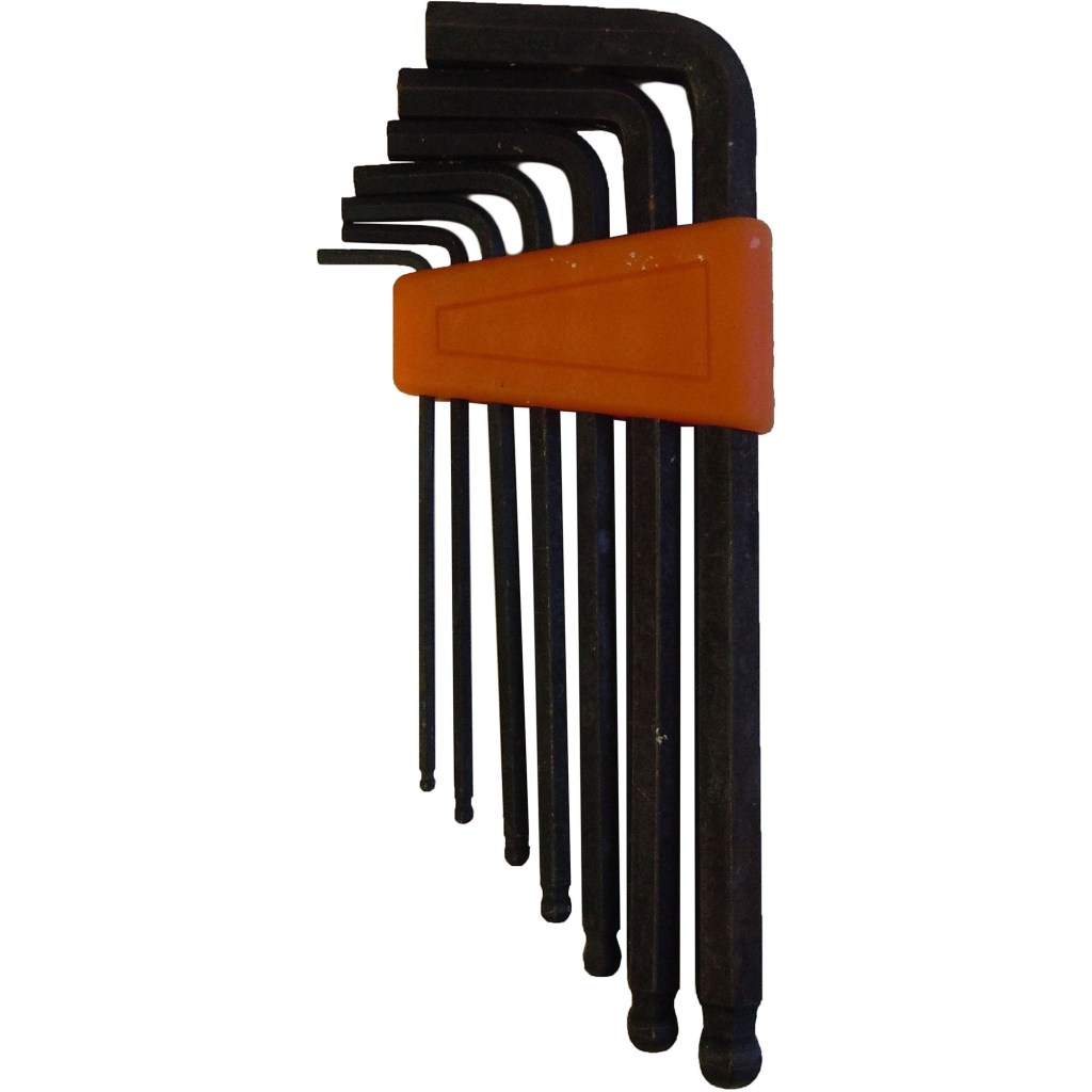 7 PC. BALL POINT HEX KEY WRENCH SET, 2.5-10 MM