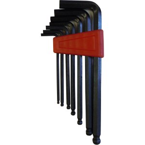 7 PC. BALL POINT HEX KEY WRENCH SET, 1/8" - 3/8"