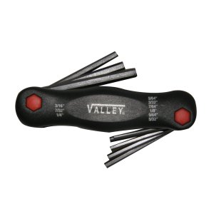 9 PC. FOLDING HEX KEY WRENCH SET, 5/64"-1/4", PRO-SERIES™