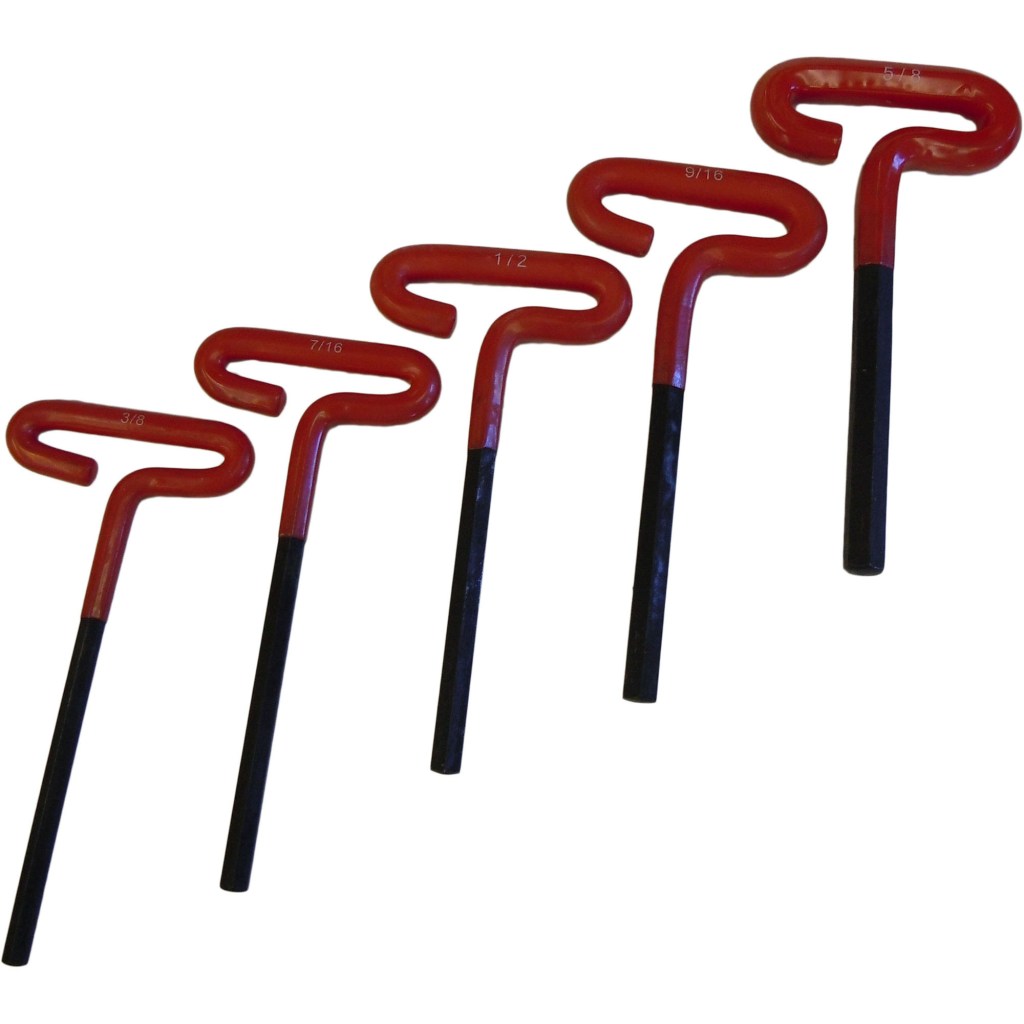 5 PC. JUMBO T-HANDLE HEX KEY WRENCH SET, 3/8" - 5/8", PRO-SERIES™