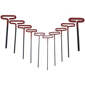 10 PC. T-HANDLE HEX KEY WRENCH SET, 3/32"-3/8", PRO-SERIES™