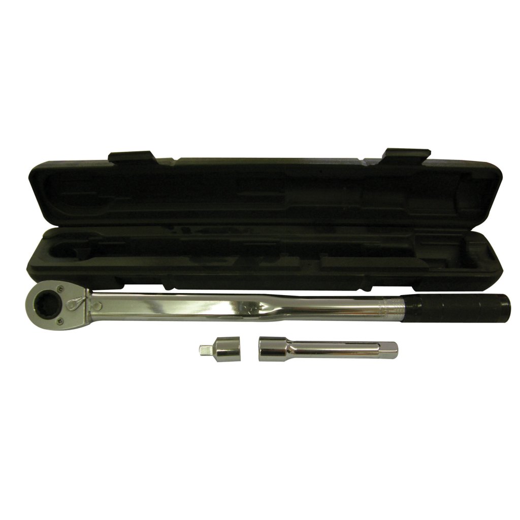 4 PC. 1/2" DR. TORQUE WRENCH, PVC BOX (10-150 FT/LB)