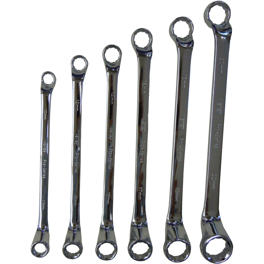 6 PC. DOUBLE BOX OFFSET WRENCH SET, 10-22 MM.