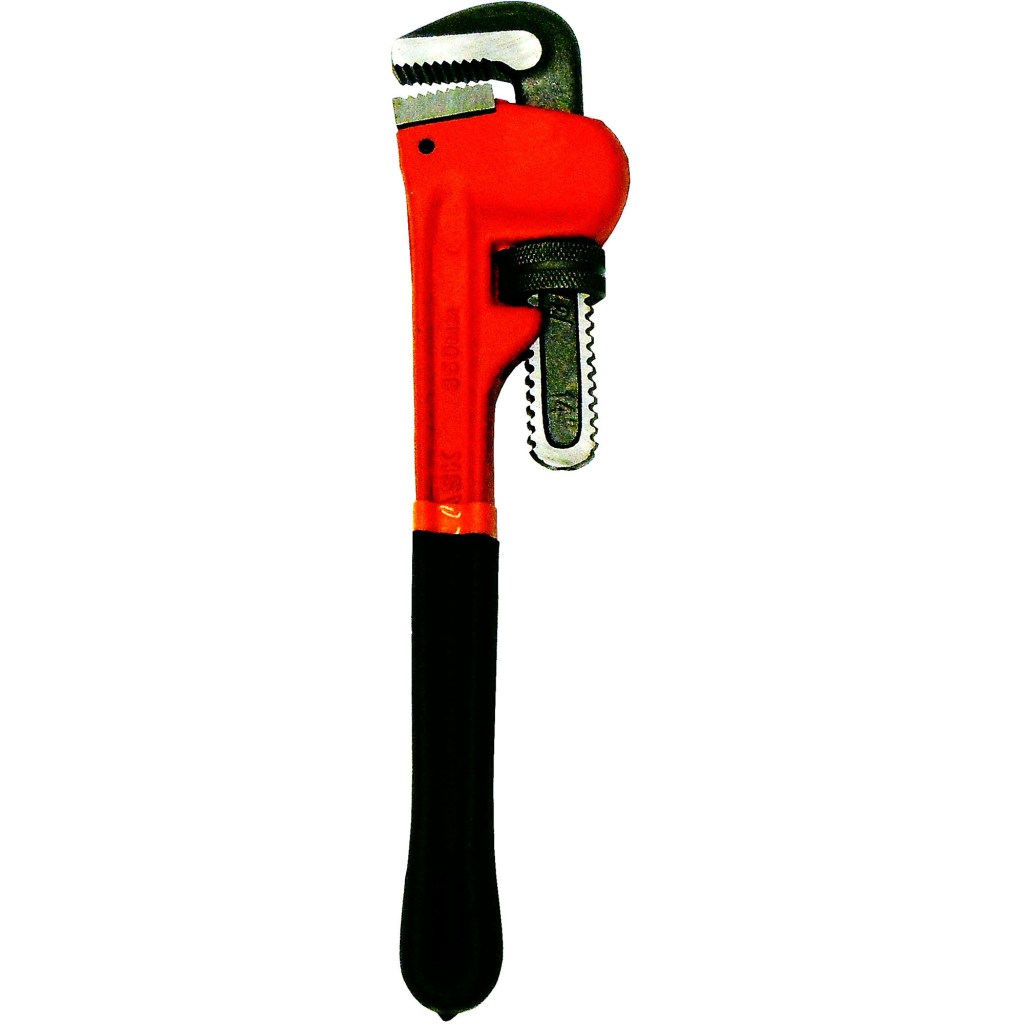 14" HEAVY DUTY PIPE WRENCH, FORGED JAWS, FOAM MATTE GRIP