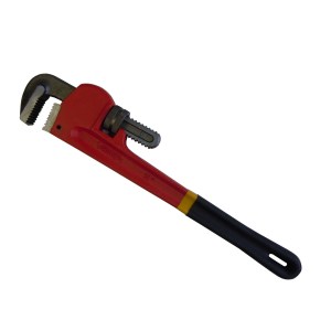18" HEAVY DUTY PIPE WRENCH, FORGED JAWS, FOAM MATTE GRIP