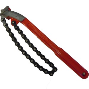 12" CHAIN PIPE WRENCH, 16" CHAIN, MATTE GRIP