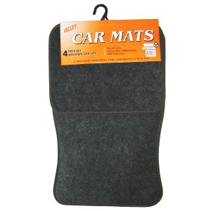 4 PC. CAR FLOOR MAT (GREY)