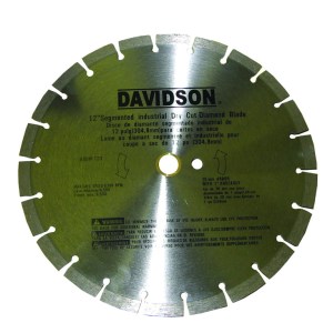 DIAMOND WHEEL, DRY-SEGMENTED, 12", 1"-7/8" ARBOR