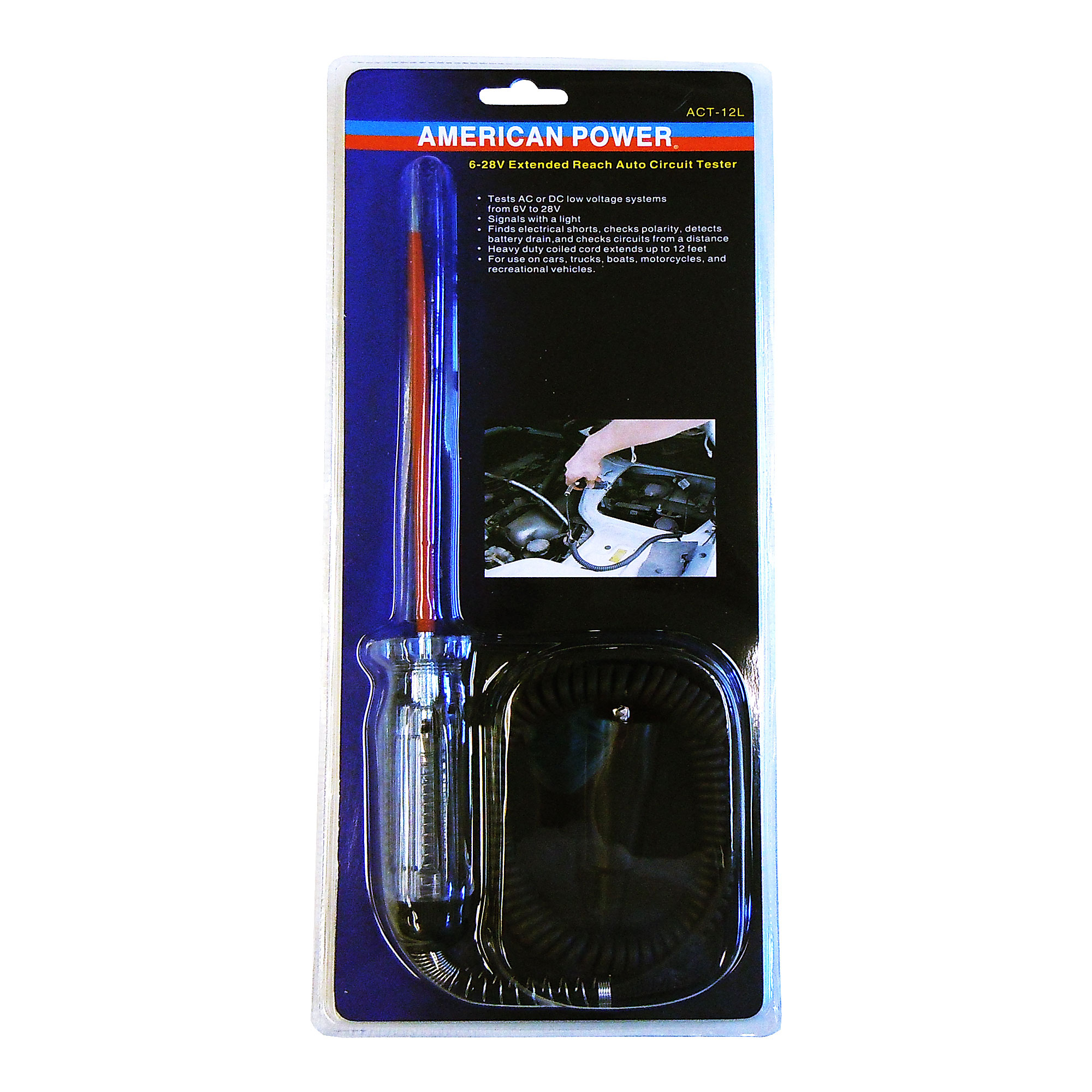 AUTO CIRCUIT TESTER, 12-28 VOLT, 11" LONG REACH - Image 2