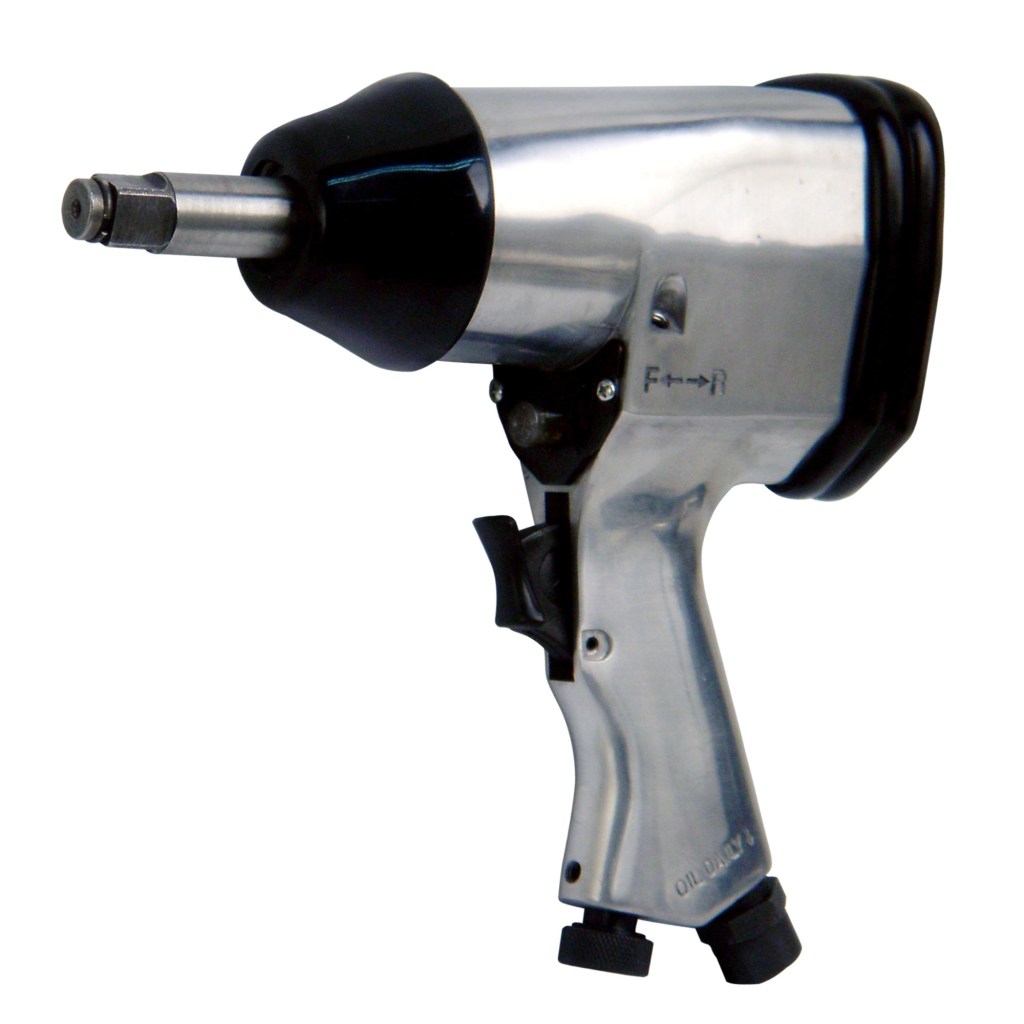AIR IMPACT WRENCH, 1/2" DR., LONG 2" ANVIL